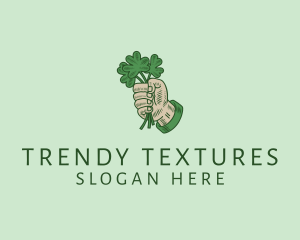 Irish Shamrock Hand logo design