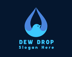 Dove Water Droplet logo design