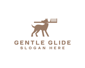 Pet Grooming Comb logo design