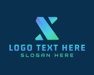 Gradient Tech Letter X logo