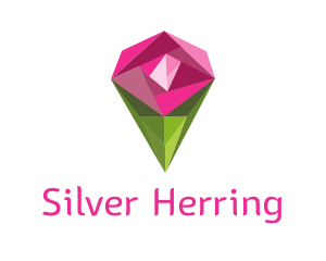 Rose Crystal Flower logo design