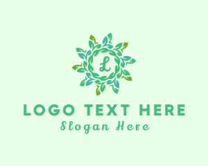 Natural Leaf Wreath  logo