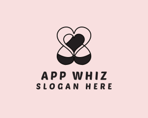 Heart Dating App logo design