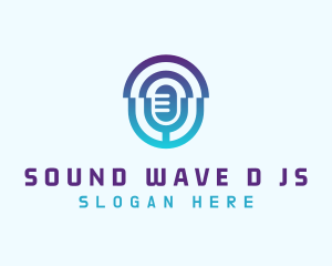 Gradient Mic Studio logo design