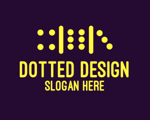 Yellow Domino Dots logo design