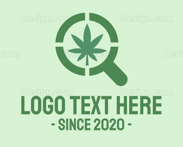 Magnifying Glass Cannabis Logo