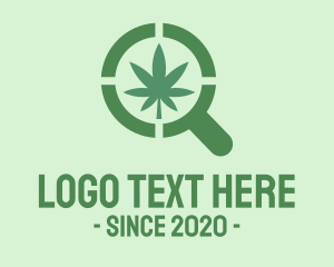 Magnifying Glass Cannabis logo