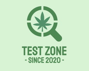 Magnifying Glass Cannabis logo design