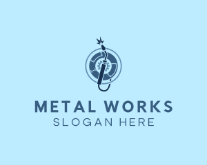 Metal Welding Steelwork logo design