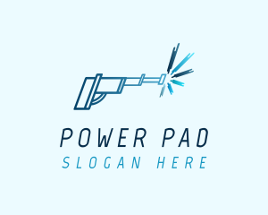 Blue Power Washer Cleaner logo design