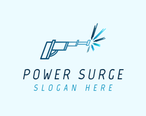 Blue Power Washer Cleaner logo design