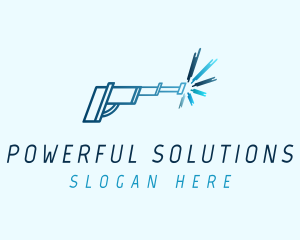 Blue Power Washer Cleaner logo design