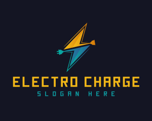  Voltage Electric Plug logo design