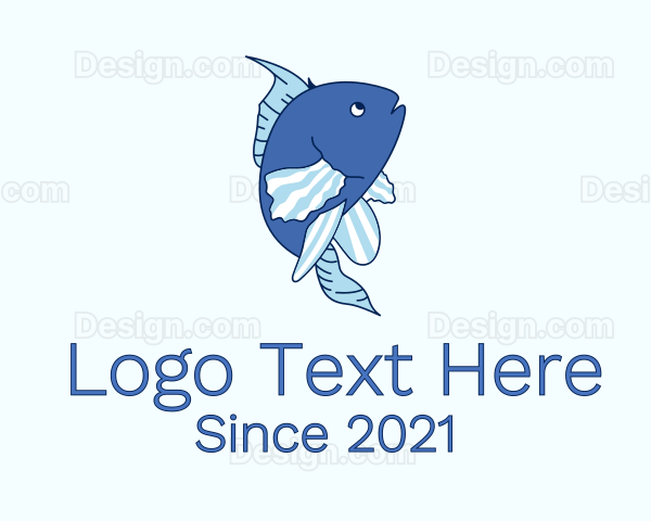 Blue Ocean Fish Logo