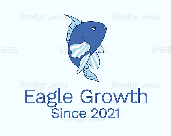 Blue Ocean Fish Logo