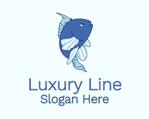 Blue Ocean Fish Logo