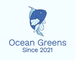 Blue Ocean Fish logo design