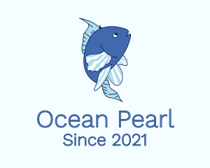 Blue Ocean Fish logo design