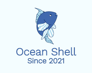 Blue Ocean Fish logo design