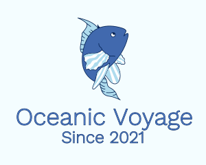 Blue Ocean Fish logo design