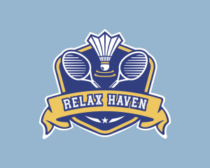 Badminton Varsity Sport Logo