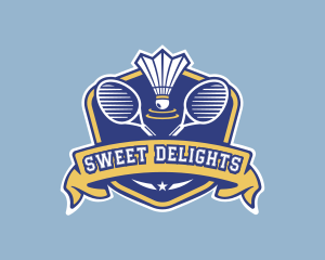 Badminton Varsity Sport Logo