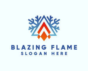 Ice Snowflake Campfire logo design