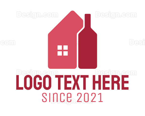 House Wine Bottle Logo