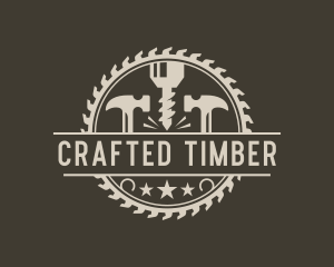 Hammer Drill Sawmill logo design