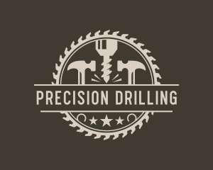 Hammer Drill Sawmill logo design