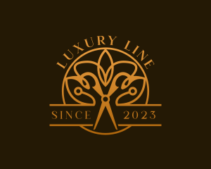 Luxury Scissors Brand logo design