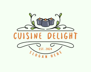 Sushi Kitchen Cuisine logo design