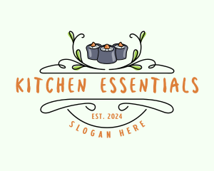 Sushi Kitchen Cuisine logo design