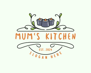 Sushi Kitchen Cuisine logo design