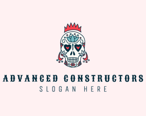 Festive Skull Crown  logo design