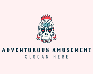 Festive Skull Crown  logo design