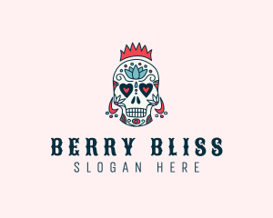 Festive Skull Crown  logo design