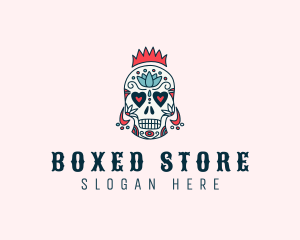 Festive Skull Crown  logo design