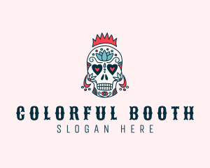 Festive Skull Crown  logo design