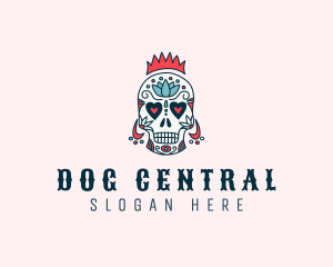 Festive Skull Crown  logo design