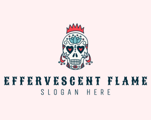 Festive Skull Crown  logo design