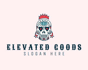 Festive Skull Crown  logo design