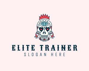 Festive Skull Crown  logo design