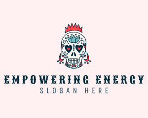 Festive Skull Crown  logo design