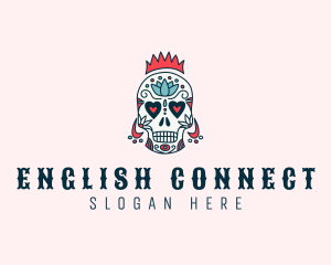 Festive Skull Crown  logo design