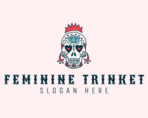 Festive Skull Crown  logo design