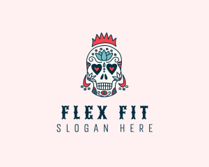 Festive Skull Crown  logo design