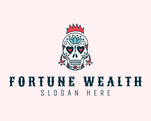 Festive Skull Crown  logo design