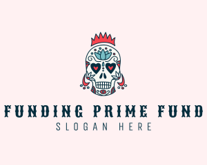 Festive Skull Crown  logo design