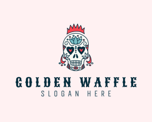 Festive Skull Crown  logo design